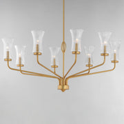 Camelot 8 Light Chandelier in Natural Aged Brass