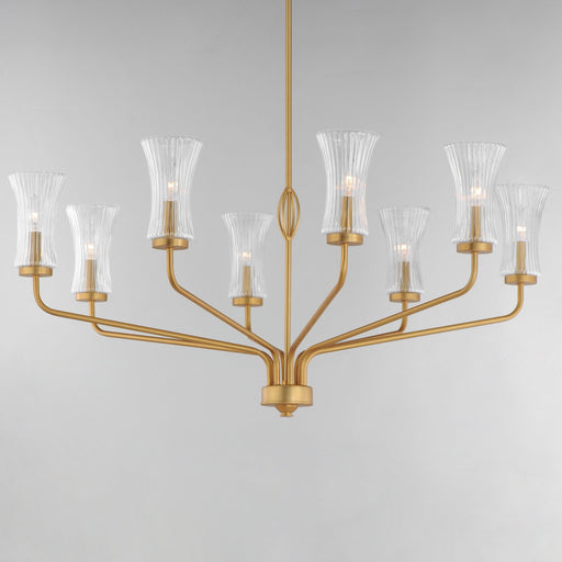 Camelot 8 Light Chandelier in Natural Aged Brass
