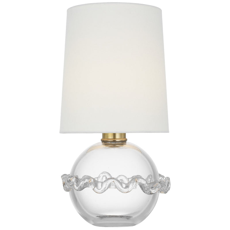 Breslin 16" Cordless Table Lamp in Clear Glass