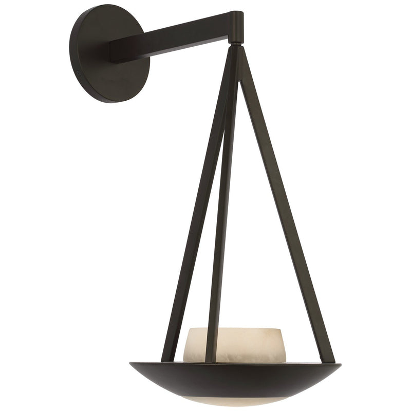Divina 19" Floating Bowl Wall Sconce in Modern Iron
