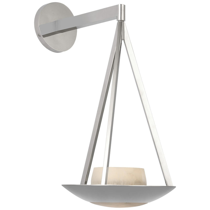 Divina 19" Floating Bowl Wall Sconce in Polished Nickel