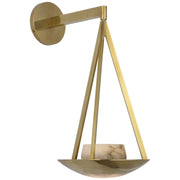Divina 19" Floating Bowl Wall Sconce in Soft Brass