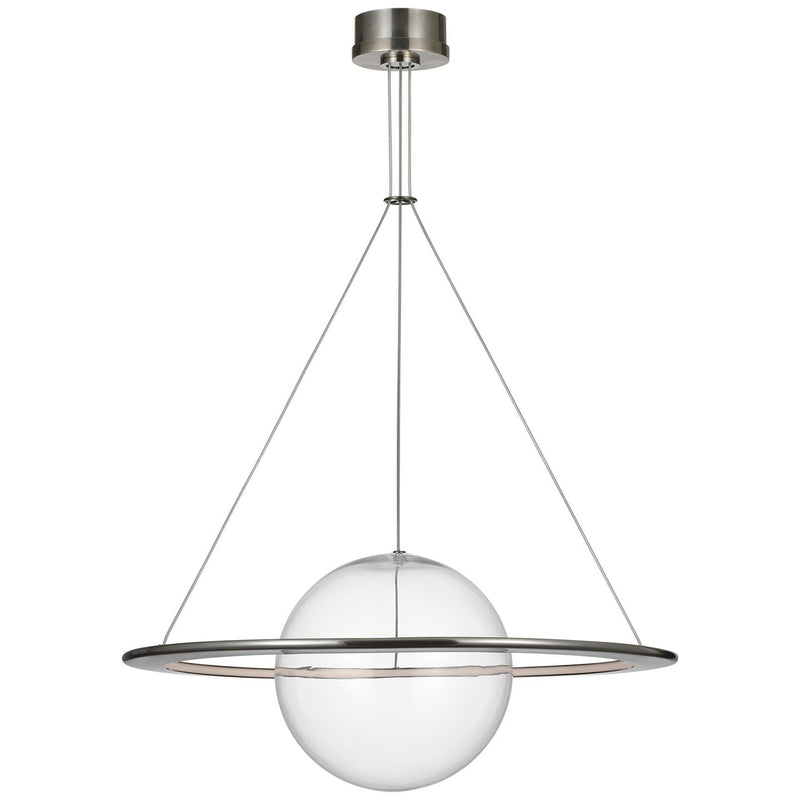 Cosmos 28" Ring and Orb Pendant in Pewter