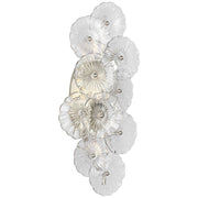 Gianna 21" Layered 3-Light Wall Sconce in Burnished Silver Leaf