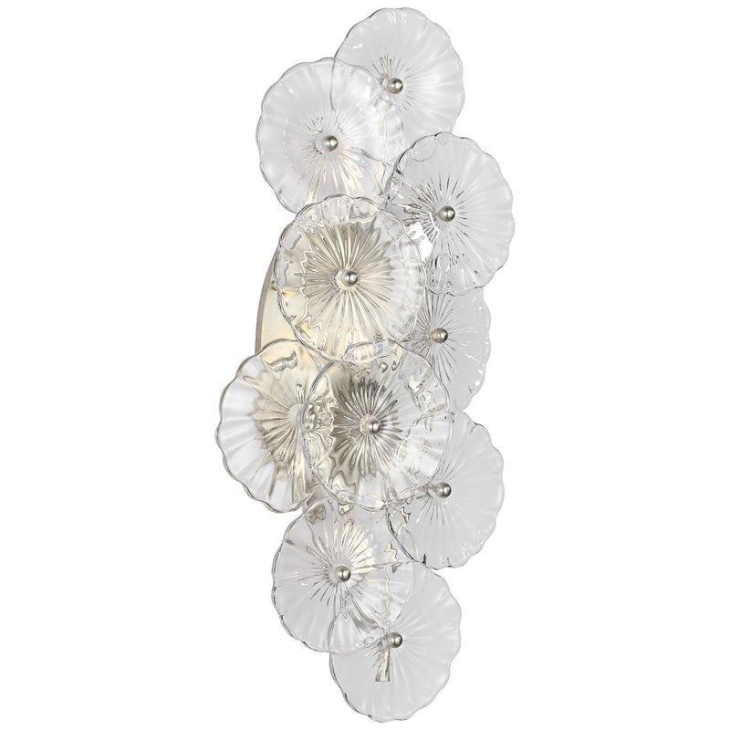 Gianna 21" Layered 3-Light Wall Sconce in Burnished Silver Leaf