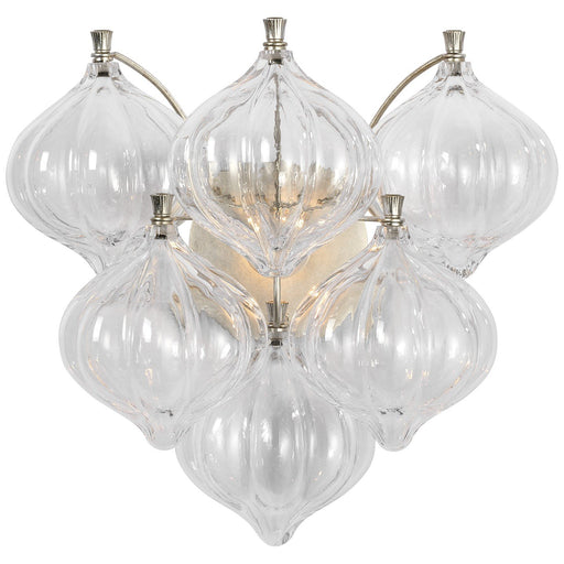 Caselli 15" Wall Sconce in Burnished Silver Leaf