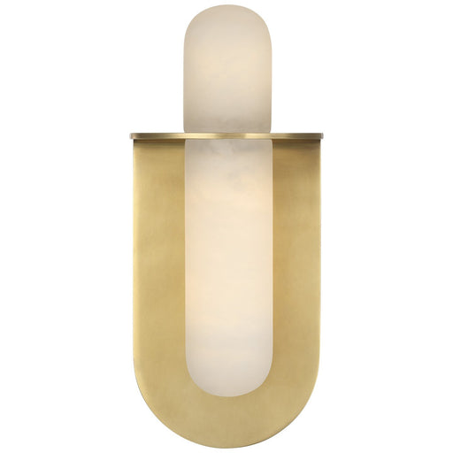 Fosse 11" Invertible Offset Oval Wall Sconce in Antique-Burnished Brass