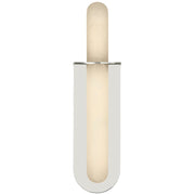 Fosse 18" Invertible Offset Oval Wall Sconce in Polished Nickel