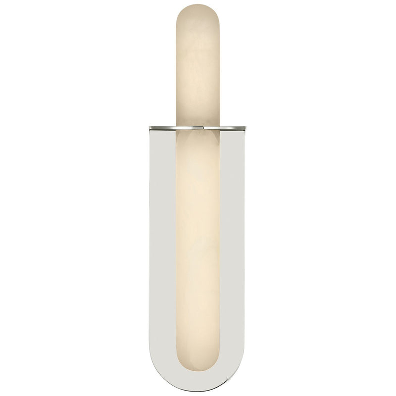 Fosse 18" Invertible Offset Oval Wall Sconce in Polished Nickel
