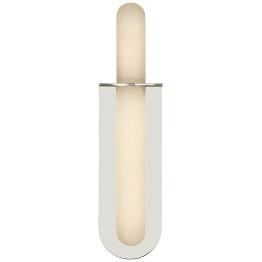 Fosse 18" Invertible Offset Oval Wall Sconce in Polished Nickel