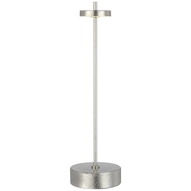 Sene 12" Rechargeable Table Lamp in Museum Nickel