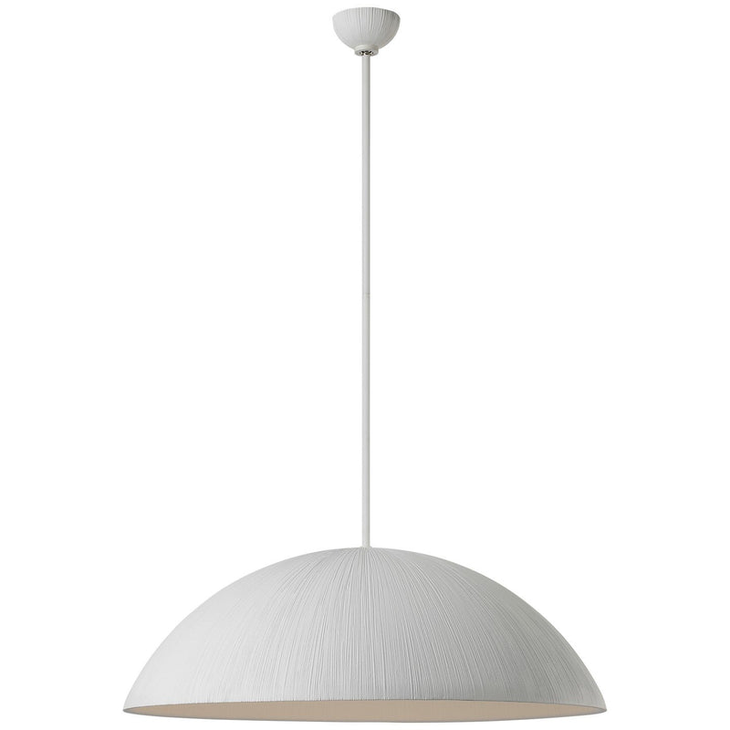 Utopia 30" Sculpted Pendant in Plaster White