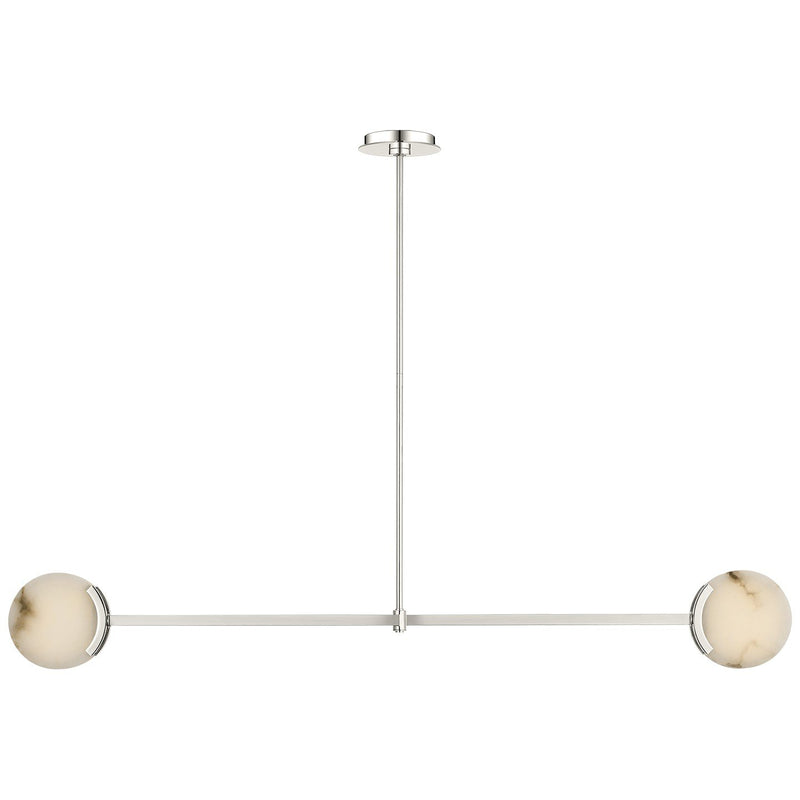 Melange 54" Linear Chandelier in Polished Nickel