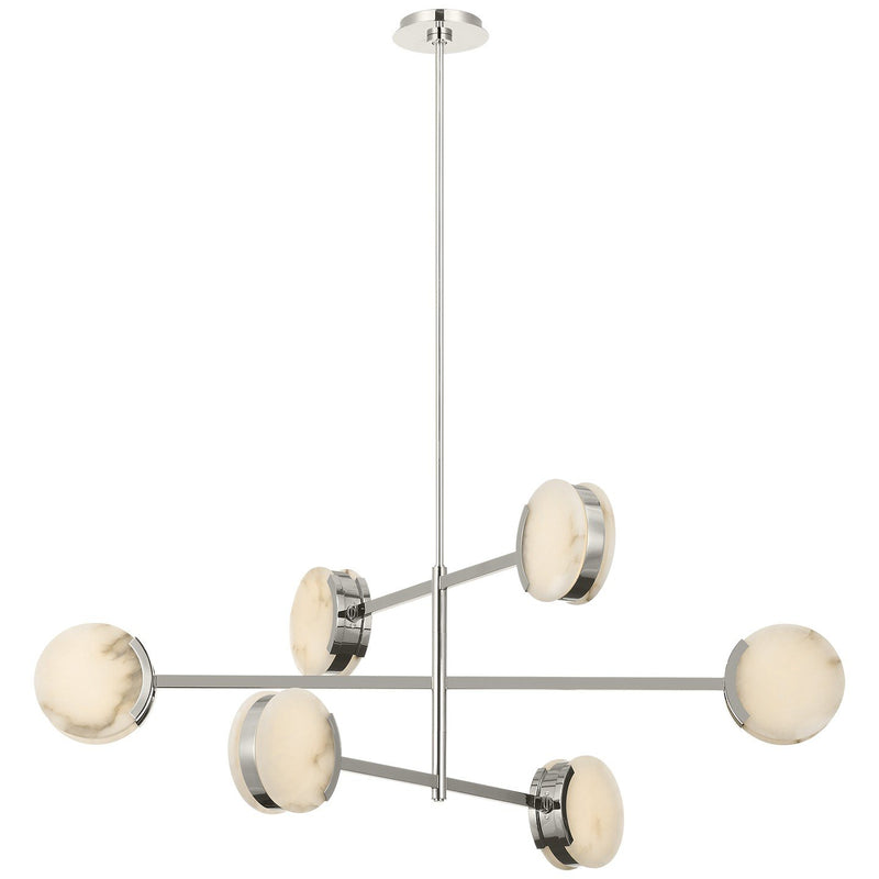 Melange 48" Multi-Positional Chandelier in Polished Nickel