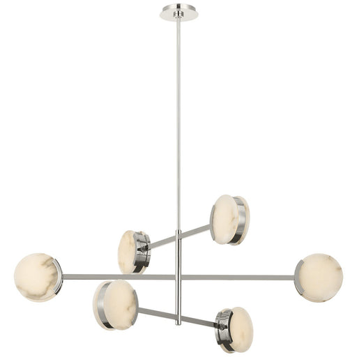 Melange 48" Multi-Positional Chandelier in Polished Nickel