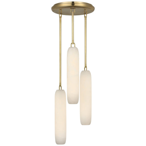 Formosa 3-Light Cluster Pendant in Antique-Burnished Brass