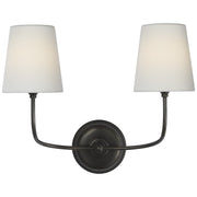 Vendome 16" Cordless Double Wall Sconce in Bronze