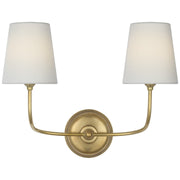Vendome 16" Cordless Double Wall Sconce in Hand-Rubbed Antique Brass