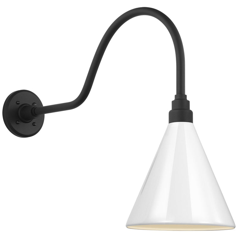 Academy Flynn 23" Barn Light Outdoor Wall Lantern in Matte Black