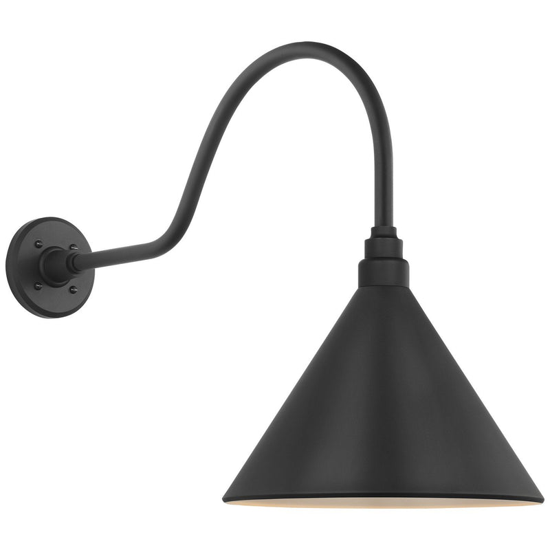 Academy Flynn 23" Barn Light Outdoor Wall Lantern in Matte Black