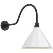 Academy Flynn 23" Barn Light Outdoor Wall Lantern in Matte Black