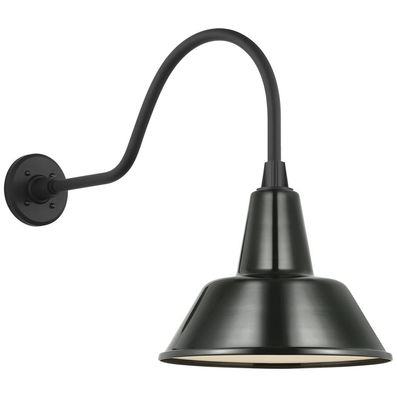 Academy Flynn 23" Barn Light Outdoor Wall Lantern in Matte Black
