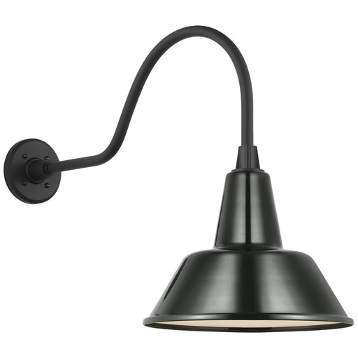 Academy Flynn 23" Barn Light Outdoor Wall Lantern in Matte Black