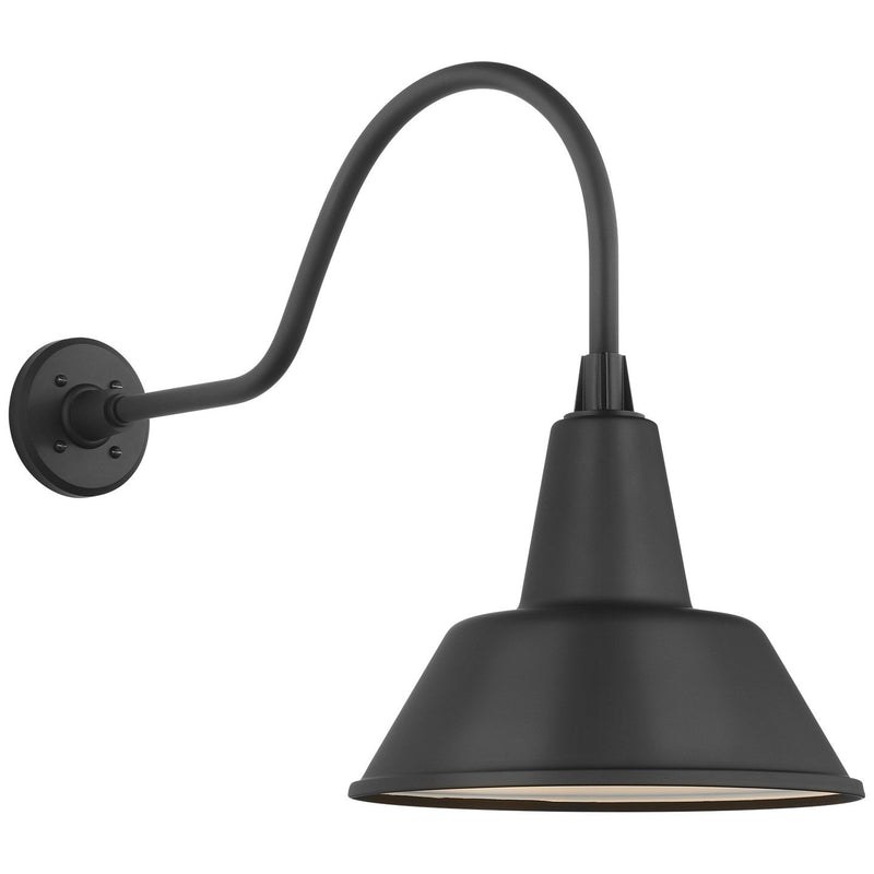 Academy Flynn 23" Barn Light Outdoor Wall Lantern in Matte Black
