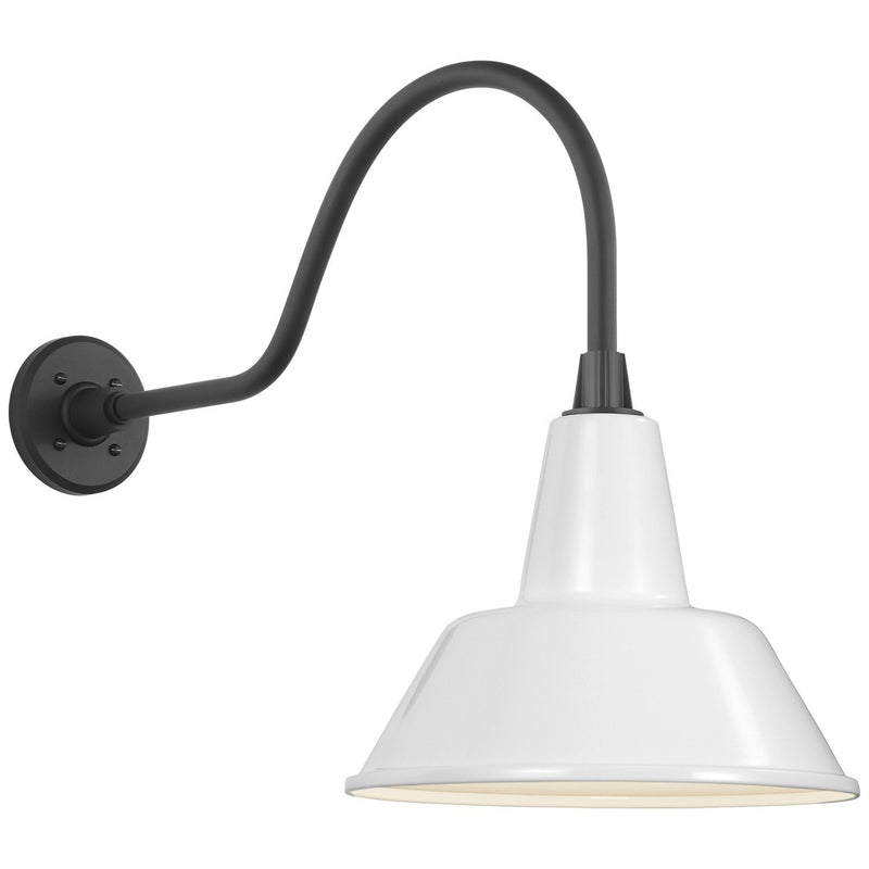 Academy Flynn 23" Barn Light Outdoor Wall Lantern in Matte Black