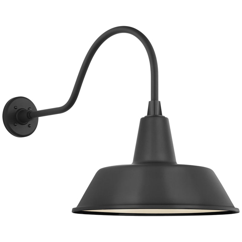 Academy Flynn 23" Barn Light Outdoor Wall Lantern in Matte Black