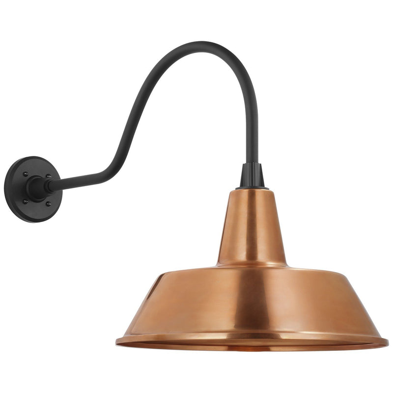Academy Flynn 23" Barn Light Outdoor Wall Lantern in Matte Black