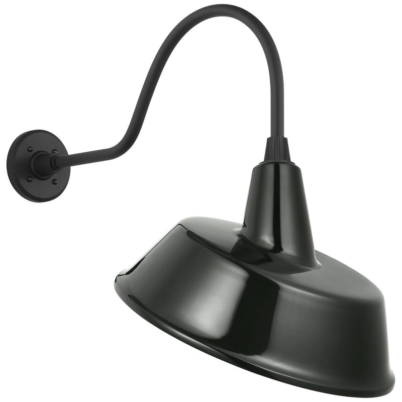 Academy Flynn 23" Barn Light Outdoor Wall Lantern in Matte Black