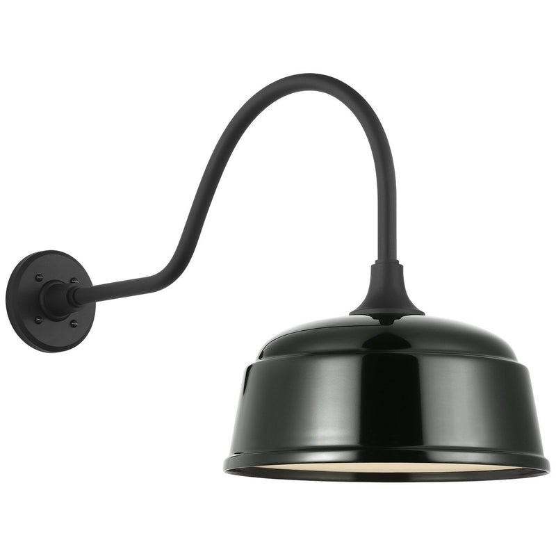 Academy Flynn 23" Barn Light Outdoor Wall Lantern in Matte Black