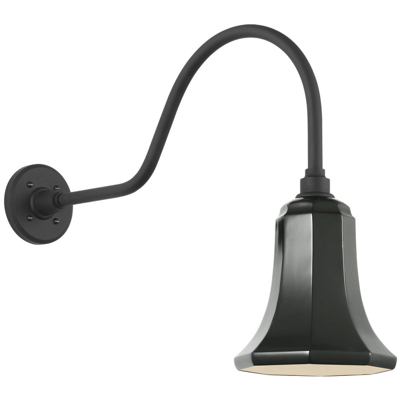 Academy Flynn 23" Barn Light Outdoor Wall Lantern in Matte Black