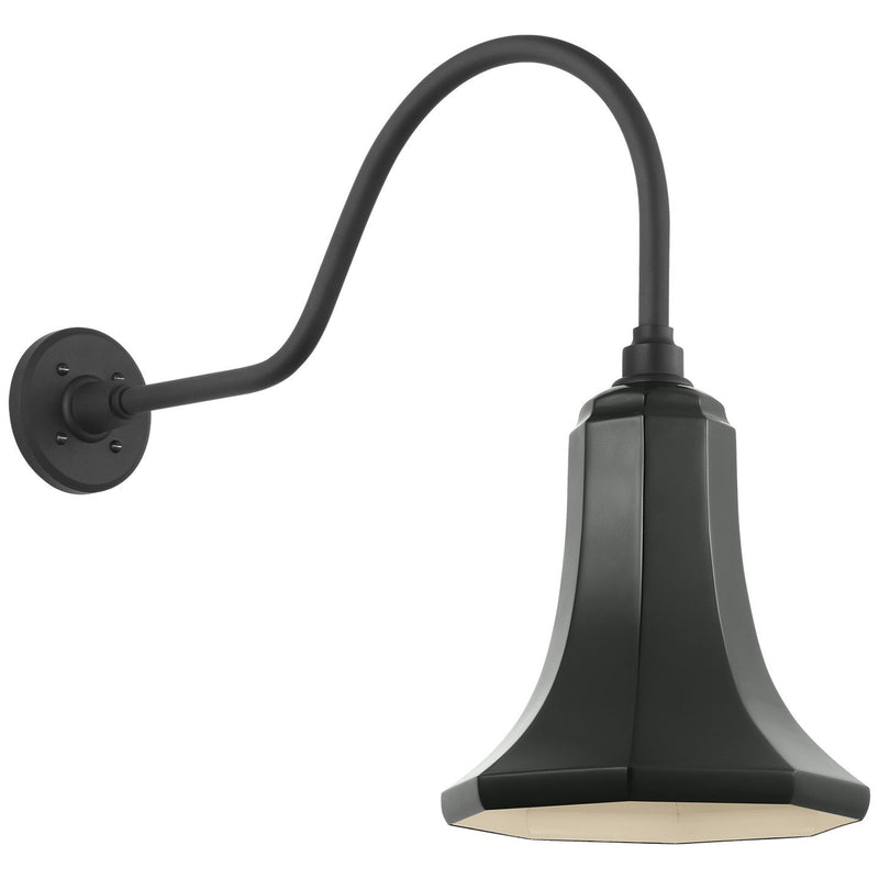 Academy Flynn 23" Barn Light Outdoor Wall Lantern in Matte Black