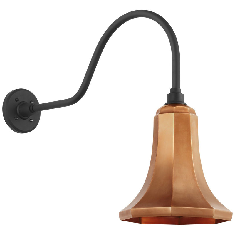 Academy Flynn 23" Barn Light Outdoor Wall Lantern in Matte Black