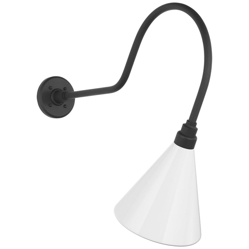 Academy Angled Flynn 26" Barn Light Outdoor Wall Lantern in Matte Black