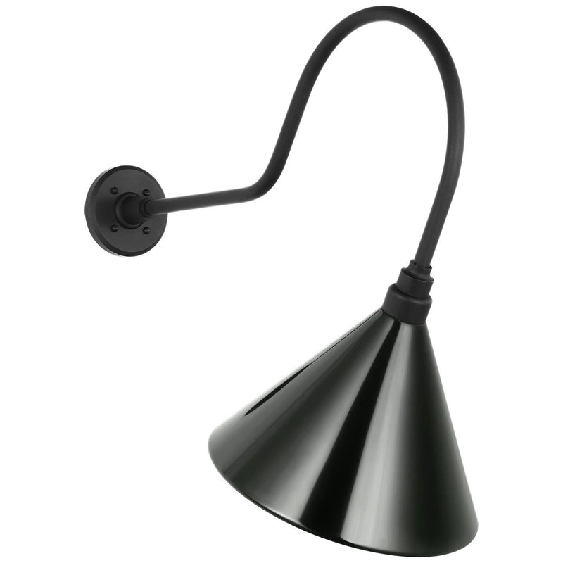 Academy Angled Flynn 26" Barn Light Outdoor Wall Lantern in Matte Black
