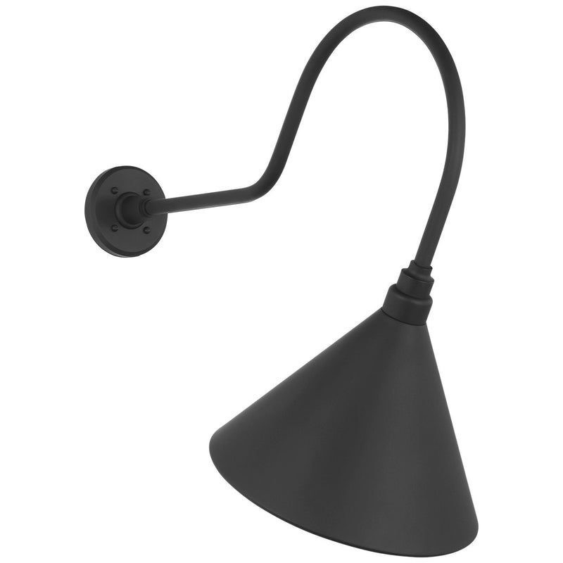 Academy Angled Flynn 26" Barn Light Outdoor Wall Lantern in Matte Black