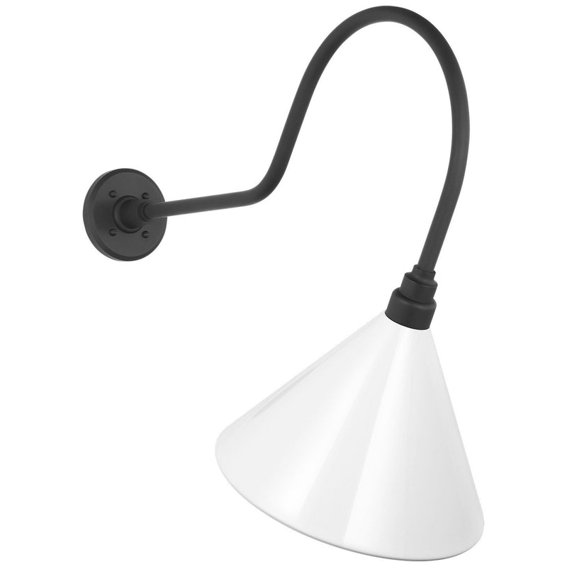 Academy Angled Flynn 26" Barn Light Outdoor Wall Lantern in Matte Black