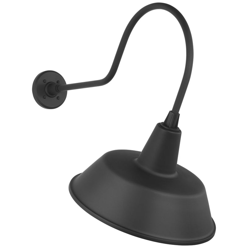 Academy Angled Flynn 26" Barn Light Outdoor Wall Lantern in Matte Black