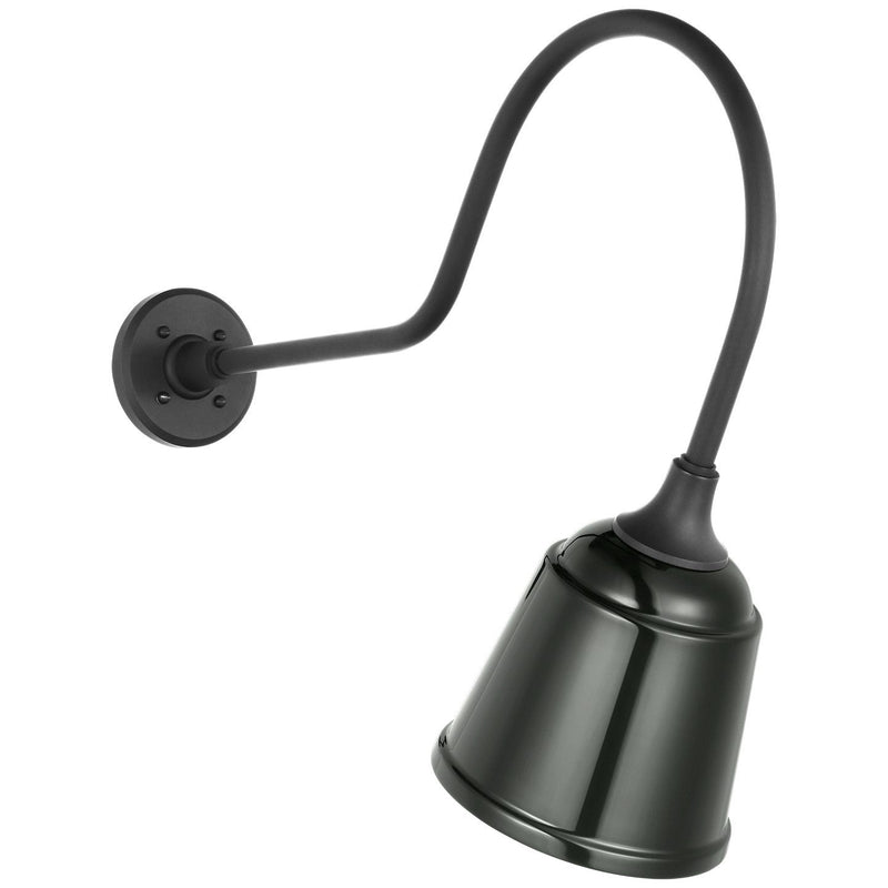 Academy Angled Flynn 26" Barn Light Outdoor Wall Lantern in Matte Black