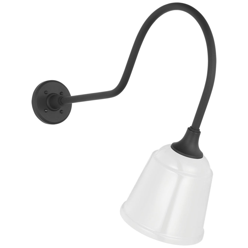 Academy Angled Flynn 26" Barn Light Outdoor Wall Lantern in Matte Black