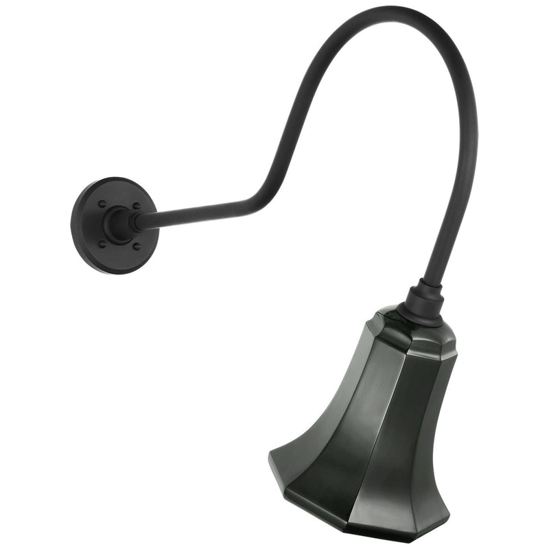 Academy Angled Flynn 26" Barn Light Outdoor Wall Lantern in Matte Black