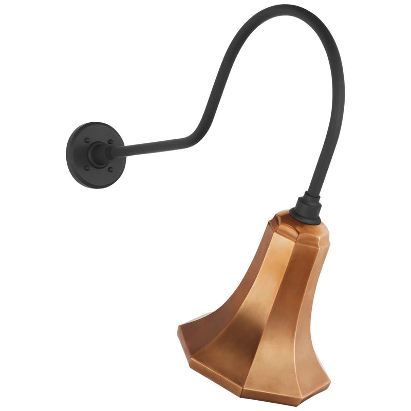Academy Angled Flynn 26" Barn Light Outdoor Wall Lantern in Matte Black
