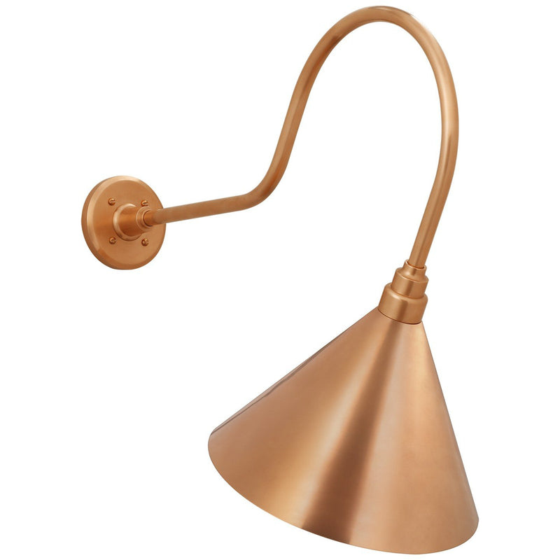 Academy Angled Flynn 26" Barn Light Outdoor Wall Lantern in Soft Copper