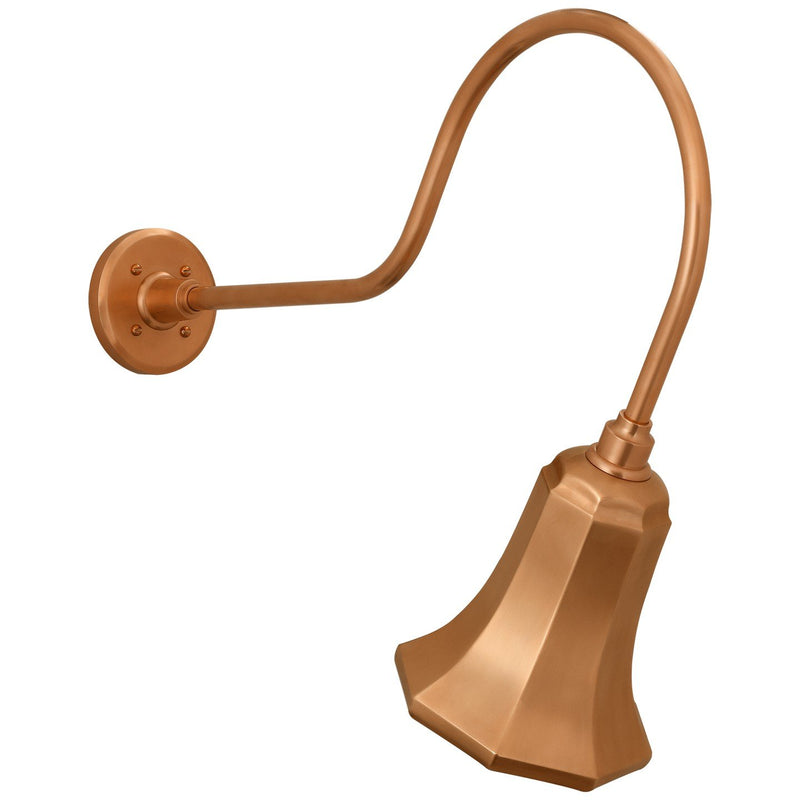 Academy Angled Flynn 26" Barn Light Outdoor Wall Lantern in Soft Copper