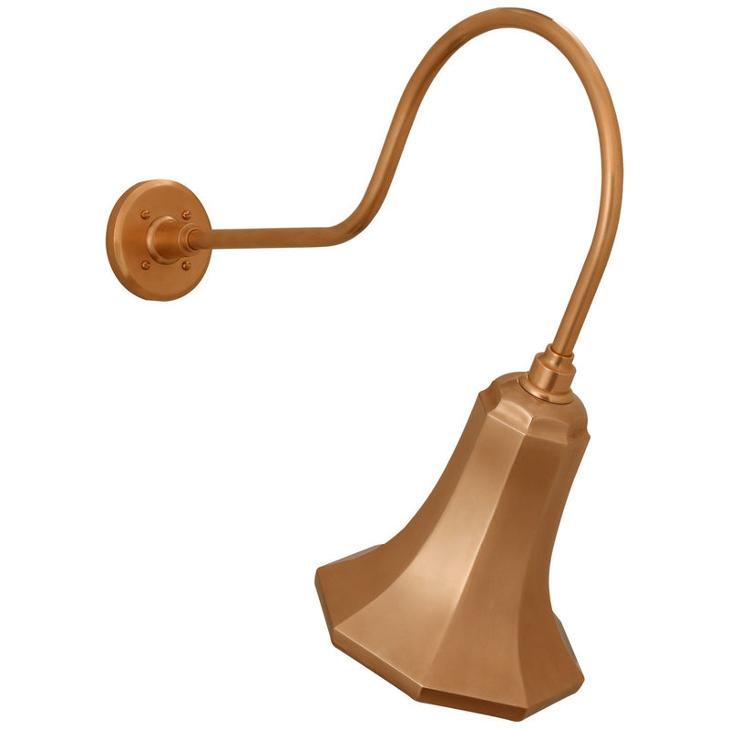 Academy Angled Flynn 26" Barn Light Outdoor Wall Lantern in Soft Copper