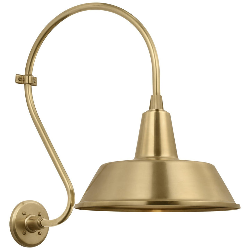 Academy Larrabee 15" Barn Light Outdoor Wall Lantern in Hand-Rubbed Antique Brass