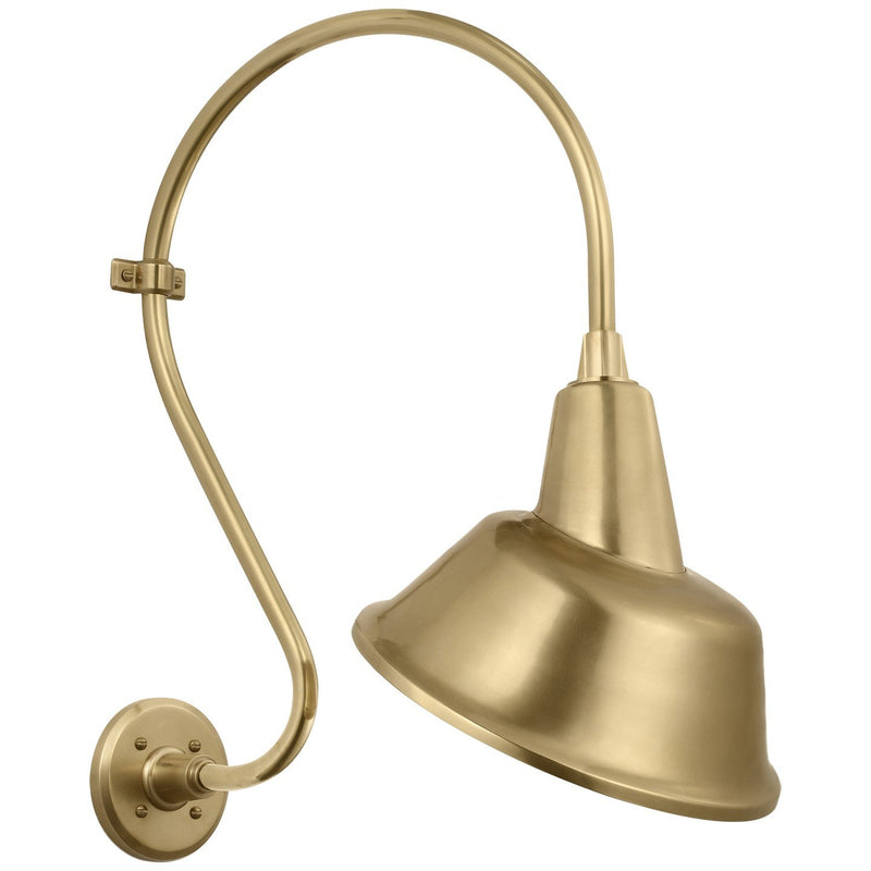 Academy Larrabee 15" Barn Light Outdoor Wall Lantern in Hand-Rubbed Antique Brass
